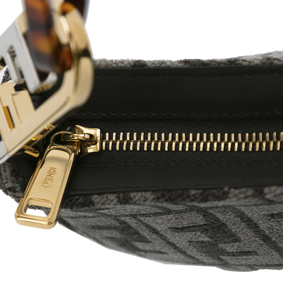 Pre-Loved Fendi Zucca O'lock Swing Satchel - Picture 9 of 11